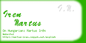 iren martus business card